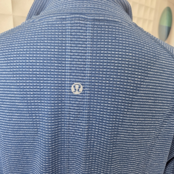 Lululemon Run: Swiftly Tech 1/2 Zip Pullover Tonka Stripe Heathered Blue Size 12 - Picture 10 of 11